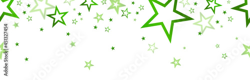 christmas banner with colored stars