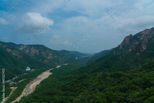 view of peak Seorak mountains at the Seorak-san National Park, Soraksan, South Korea