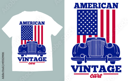 AMERICAN VINTAGE cars t shirt design