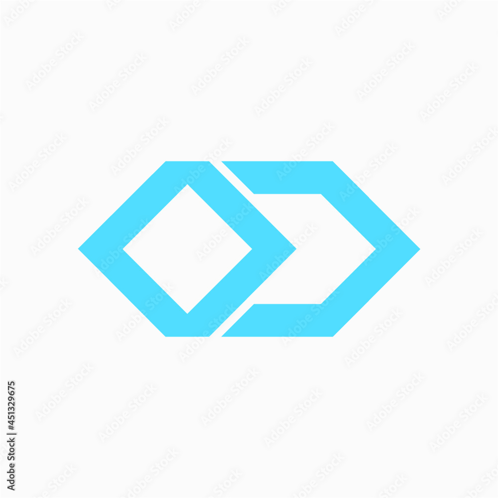 OD DO Letter logo vector image