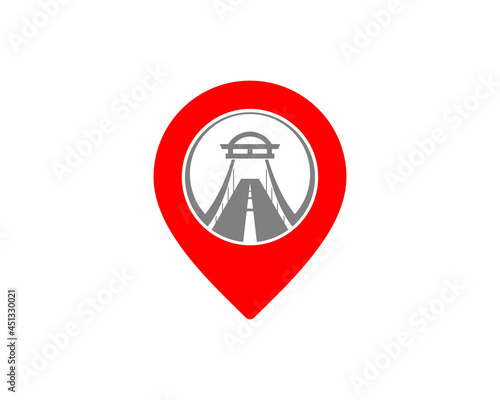 Bridge in the point location logo
