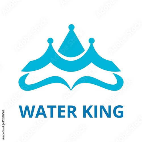 Water King Crown Sea Waves for Ships logo design