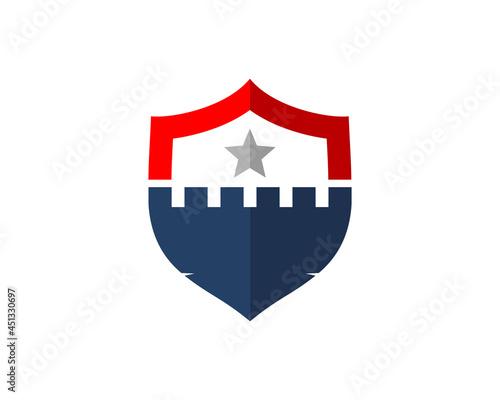 Combination fortress with shield logo