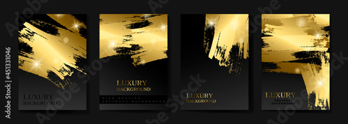Set Of Modern Grunge Luxury invitation Design Or Card Templates For Business