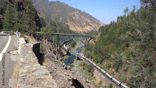 Pulga Bridges in the feather river canyon photo