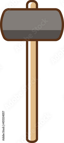 Clip art of wooden hammer