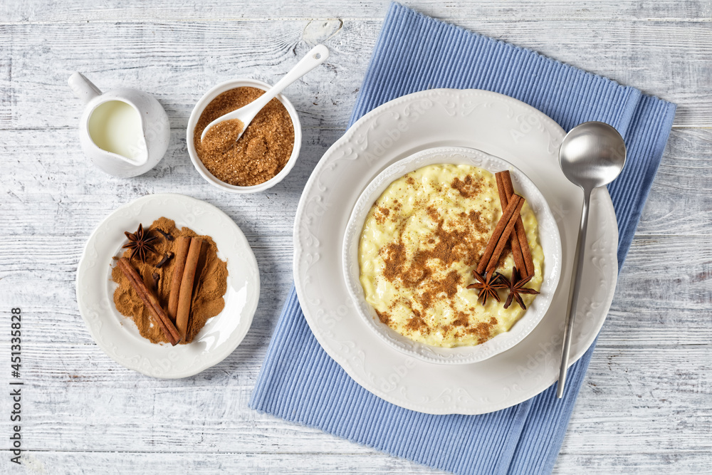 sweet rice pudding with cinnamon and anise star sweet rice pudding with cinnamon and anise star