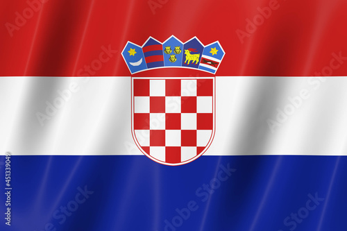 croatia flag, 3d render,8K