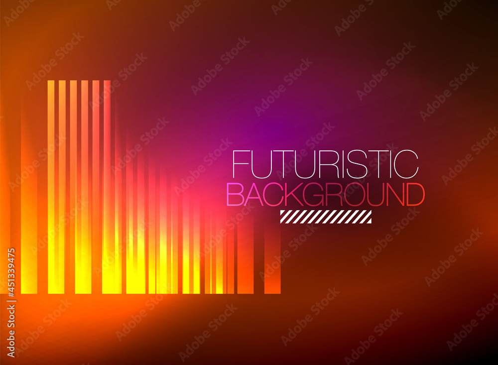 Bright neon color techno abstract background, shiny glowing neon lines in the dark background Bright neon color techno abstract background, shiny glowing neon lines in the dark background