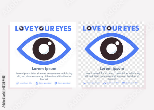 world sight day social media post template. social media post for eye health campaign
