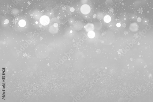 pink nice shiny glitter lights defocused bokeh abstract background with falling snow flakes fly, festive mockup texture with blank space for your content
