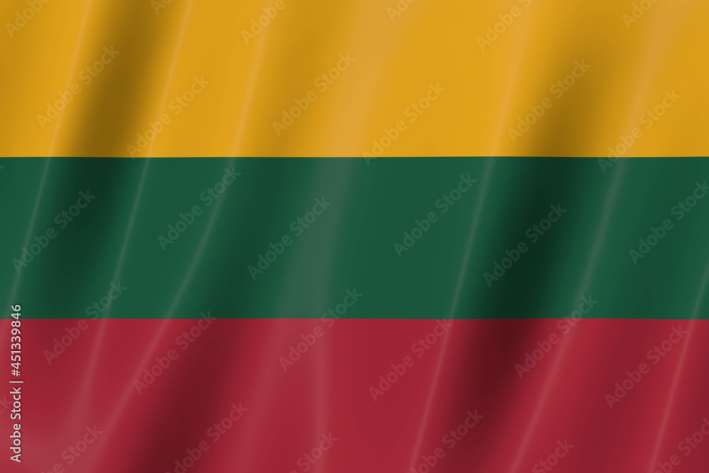 lithuanla flag, 3d render,8K