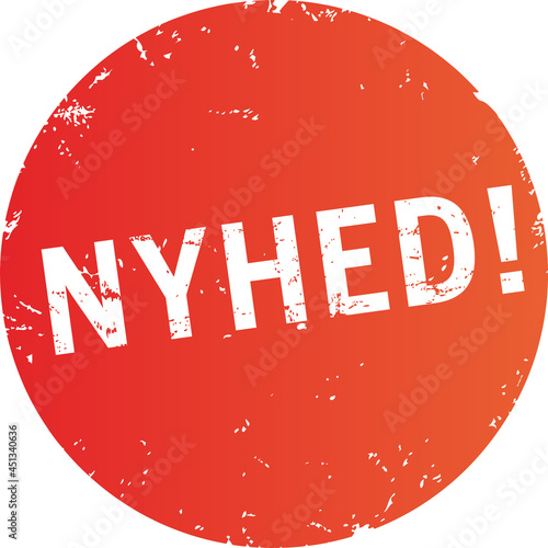 roter Button nyhed zerkratzt