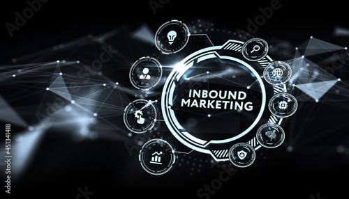 Wallpaper Mural The concept of business, technology, the Internet and the network. virtual screen of the future and sees the inscription: Inbound marketing Torontodigital.ca