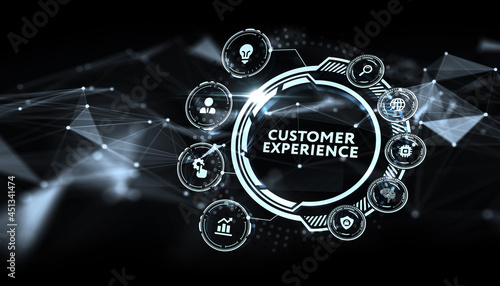 Wallpaper Mural CUSTOMER EXPERIENCE inscription, social networking concept. Business, Technology, Internet and network concept. Torontodigital.ca