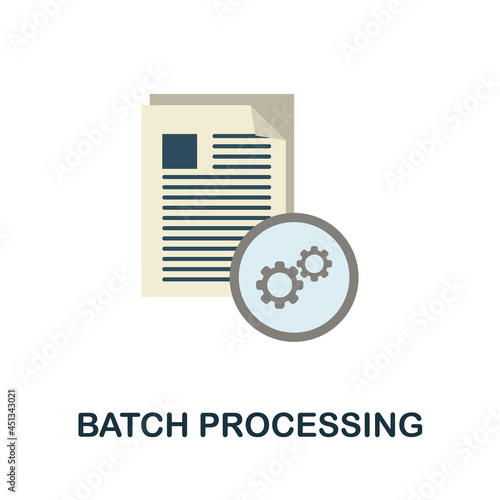 Batch Processing icon. Flat sign element from data analytics collection. Creative Batch Processing icon for web design, templates, infographics and more