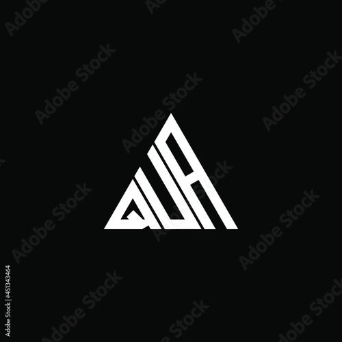 QUA letter logo creative design. QUA unique design photo