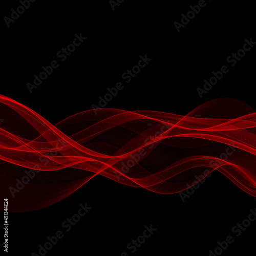 Abstract red modern decorative stylish wave banner background vector