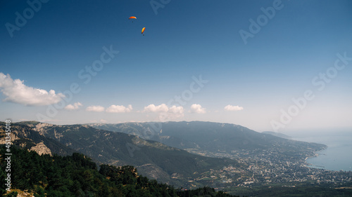 paragliding in the mountains