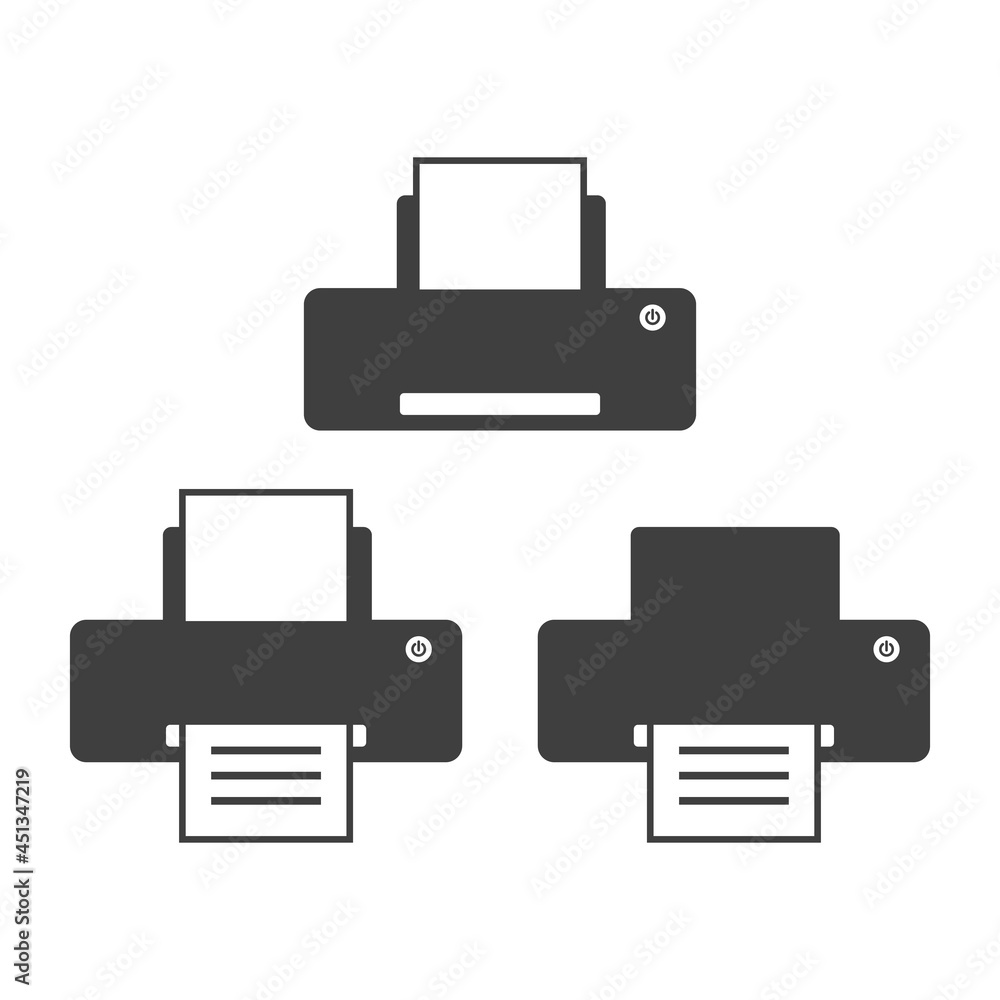 Printer Vector Design Icon Set Printer Vector Design Icon Set