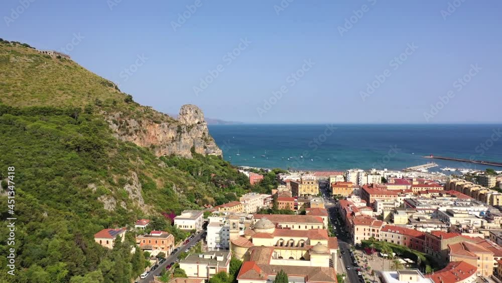 Aerial view of the city of Terracina, Lazio, Italy.
The mountain and the port of Terracina Aerial view of the city of Terracina, Lazio, Italy.
The mountain and the port of Terracina