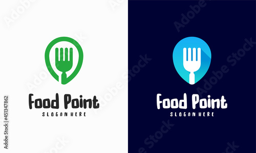 Food Point Logo designs concept vector, Restaurant logo designs template illustration