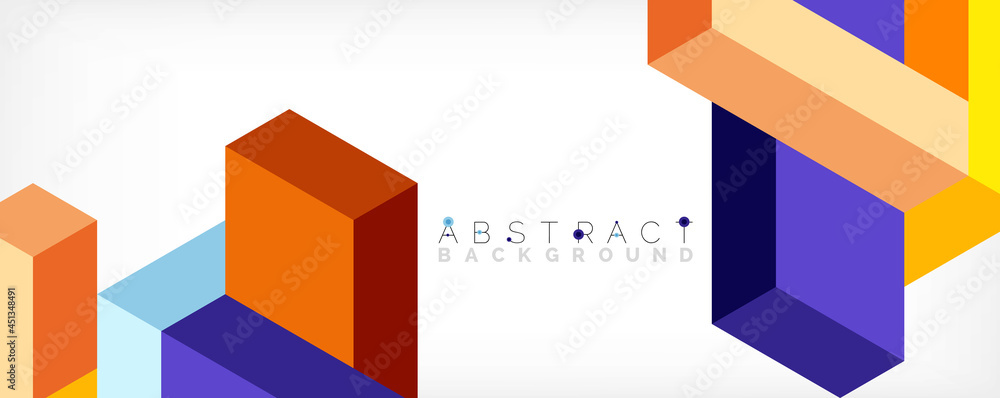 Abstract background. 3d cubes, cubic elements and blocks. Techno or business concept for wallpaper, banner, background, landing page Abstract background. 3d cubes, cubic elements and blocks. Techno or business concept for wallpaper, banner, background, landing page