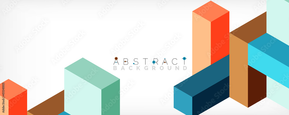 Abstract background. 3d cubes, cubic elements and blocks. Techno or business concept for wallpaper, banner, background, landing page Abstract background. 3d cubes, cubic elements and blocks. Techno or business concept for wallpaper, banner, background, landing page