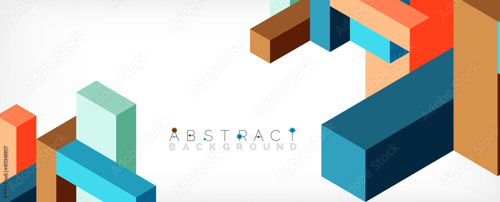 Abstract background. 3d cubes, cubic elements and blocks. Techno or business concept for wallpaper, banner, background, landing page Abstract background. 3d cubes, cubic elements and blocks. Techno or business concept for wallpaper, banner, background, landing page
