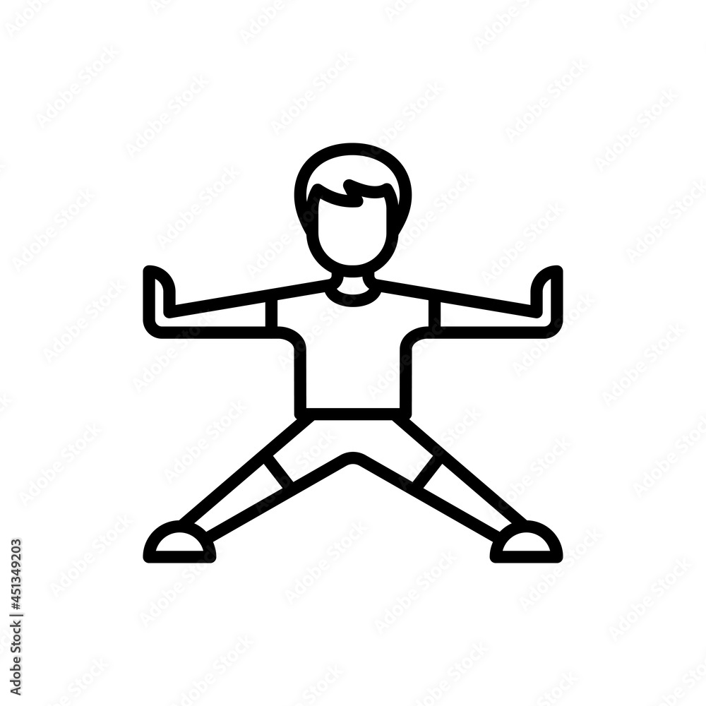 Gymnastics exercises thin line icon. Modern vector illustration. Gymnastics exercises thin line icon. Modern vector illustration.