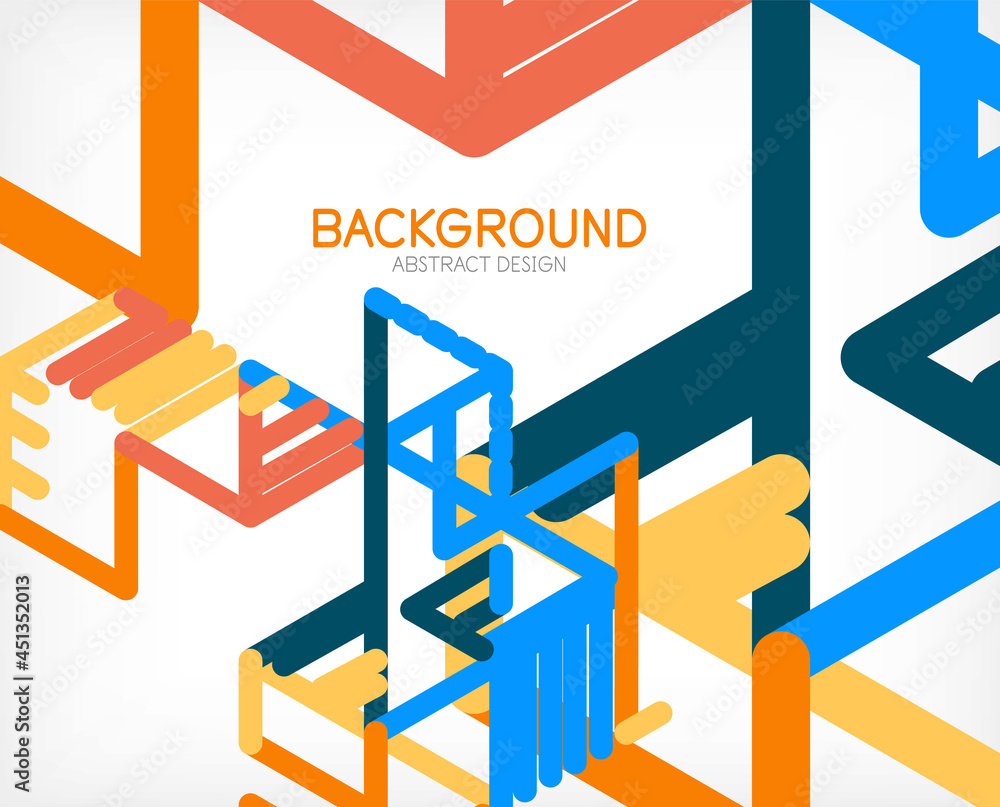 Abstract background. Color lines on white background. Linear abstract composition. Techno or business concept for wallpaper, banner, background, landing page Abstract background. Color lines on white background. Linear abstract composition. Techno or business concept for wallpaper, banner, background, landing page