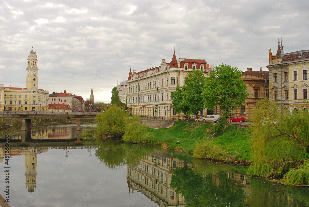 Romania,Oradea city and Crisul Repede river , in 2008