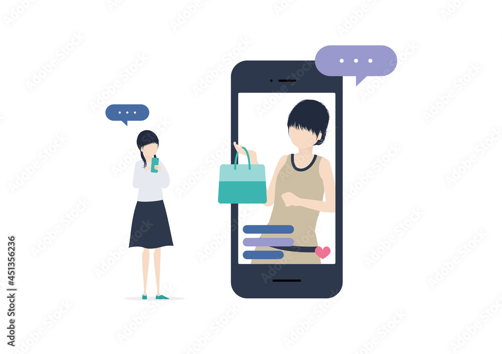 ライブコマースで直接質問をする若い女の子のイラスト素材 Stock Vector Adobe Stock ライブコマースで直接質問をする若い女の子のイラスト素材 Stock Vector Adobe Stock