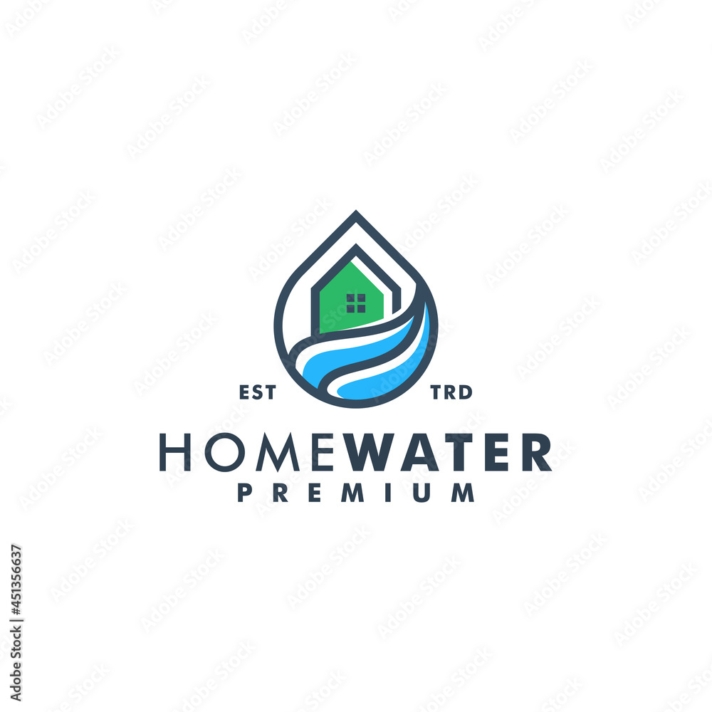 Home water drop logo design house oil icon vector Home water drop logo design house oil icon vector