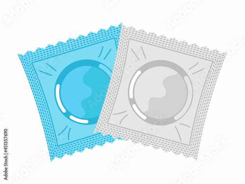 Condoms icon vector in flat style. Problems of unwanted pregnancy