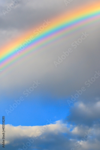 beautiful rainbow after the rain