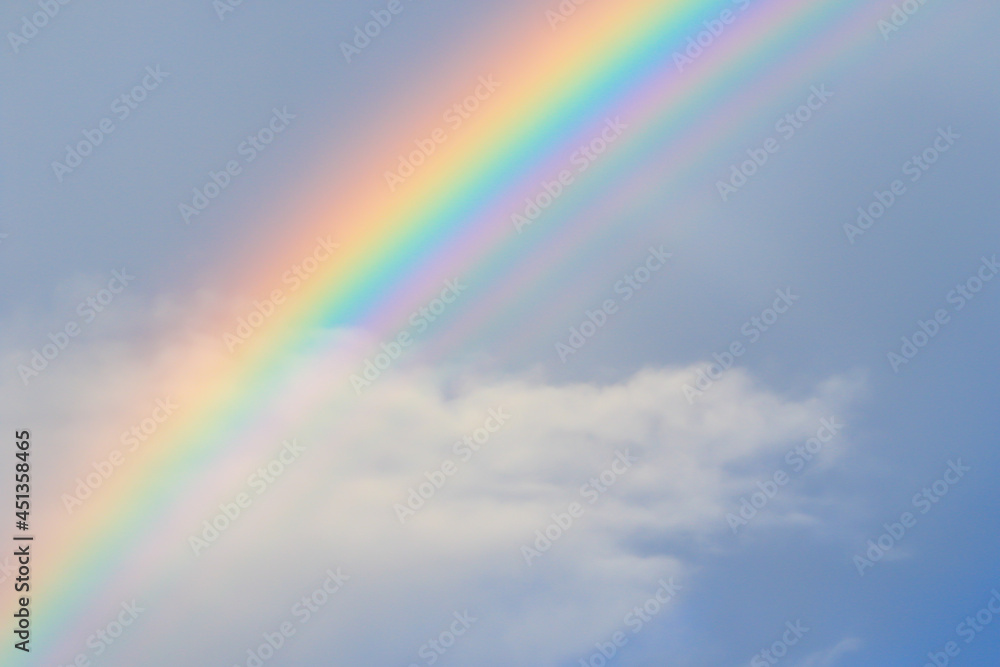 beautiful rainbow after the rain