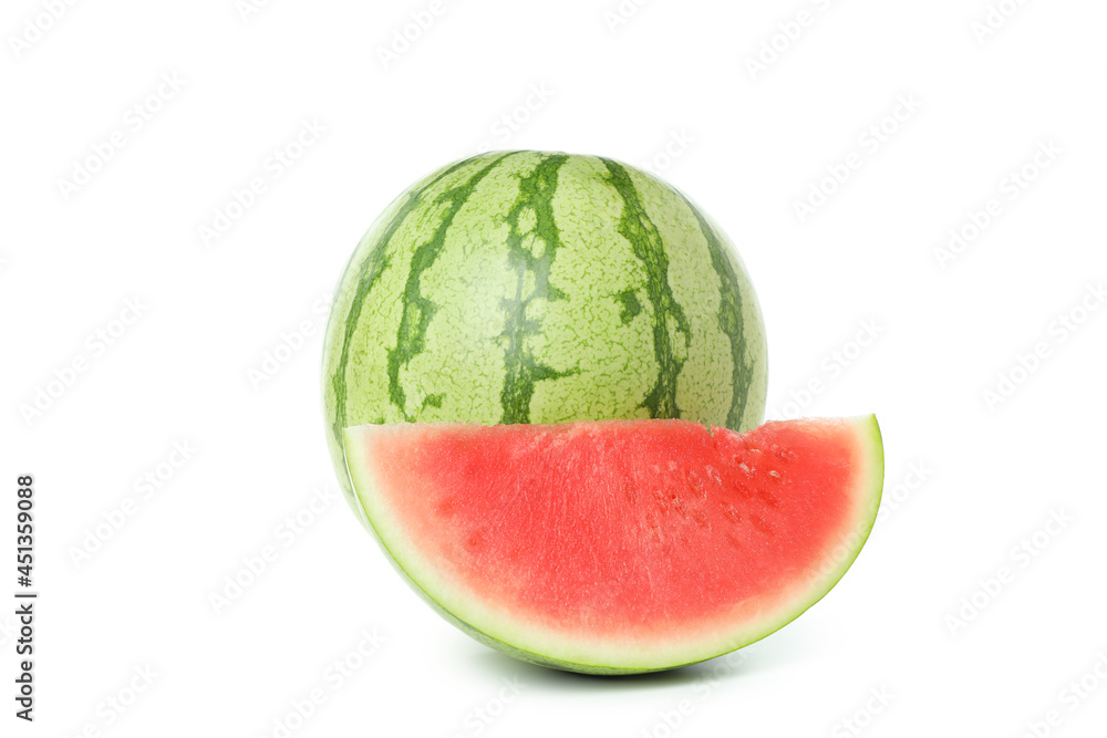 Ripe juicy watermelon isolated on white background Ripe juicy watermelon isolated on white background
