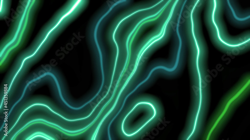 neon pattern line curves wave border geometric vj abstract