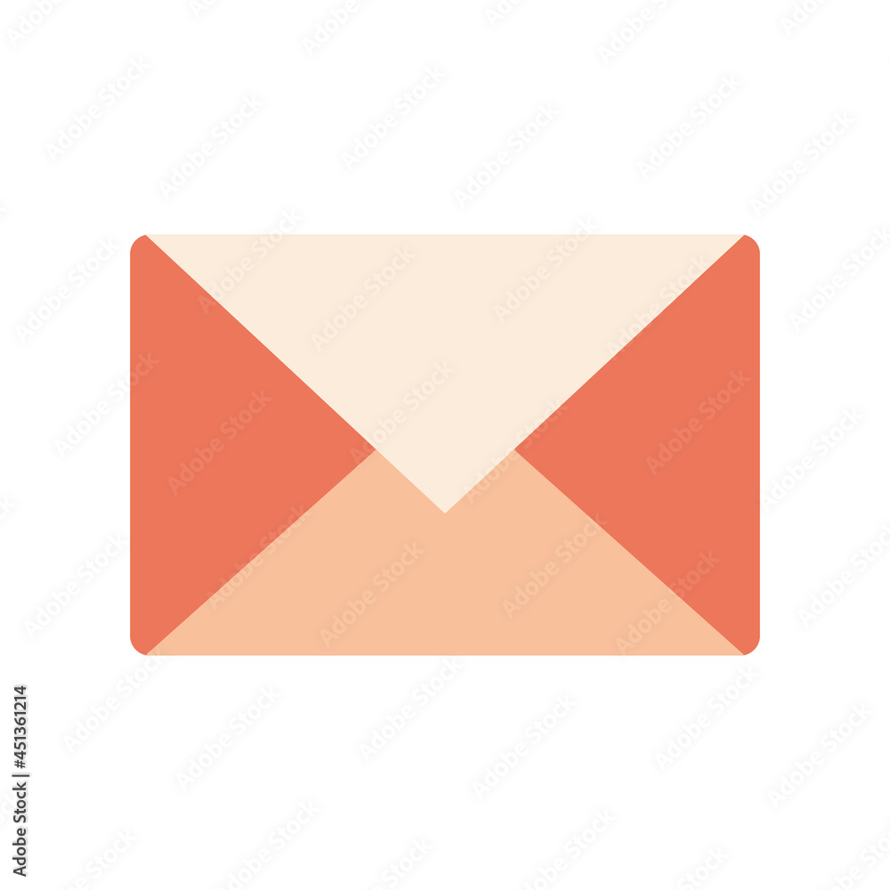 Closed envelope on a white background. Email symbol for mobile applications, websites. Closed envelope on a white background. Email symbol for mobile applications, websites.