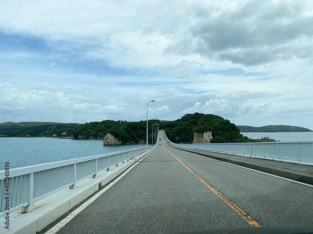 Naklejka premium bridge over the river