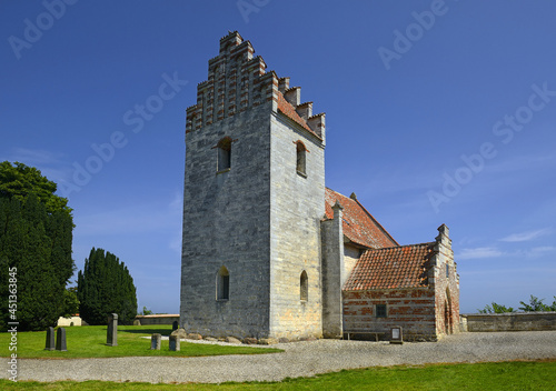 Stevens Klint, Denmark - The church of Stevens Klint, Unesco Heritage Site in Denmark, northern Europe. photo