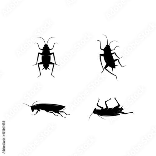 Cockroach logo. Isolated cockroach on white background © amin