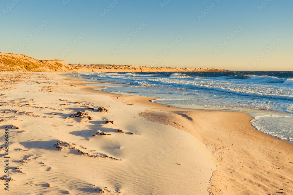 Blanche Point, Maslin Beach at winter sunset, Fleurieu Peninsula, South Australia