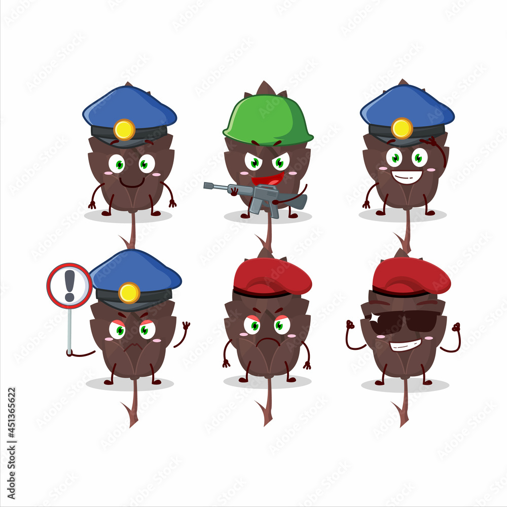 A dedicated Police officer of conifers mascot design style A dedicated Police officer of conifers mascot design style