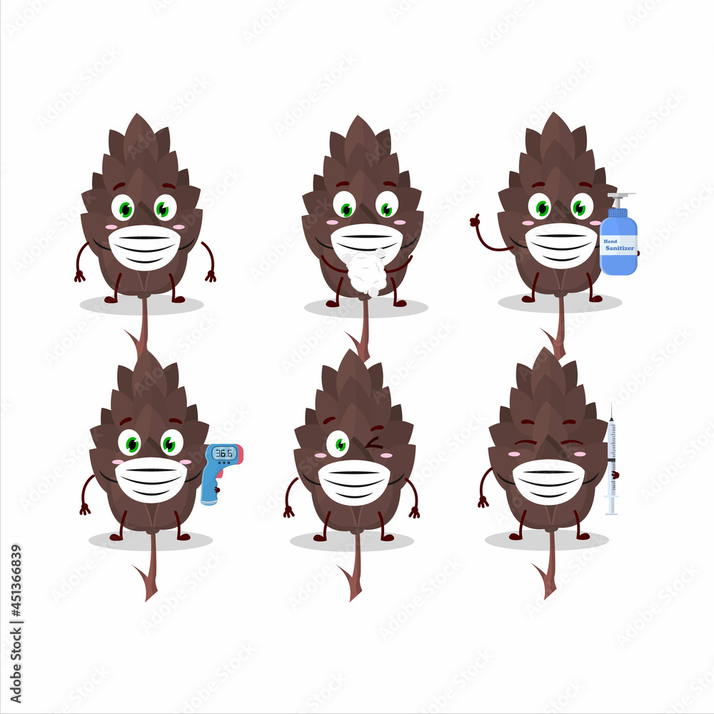 A picture of conifers cartoon design style keep staying healthy during a pandemic A picture of conifers cartoon design style keep staying healthy during a pandemic