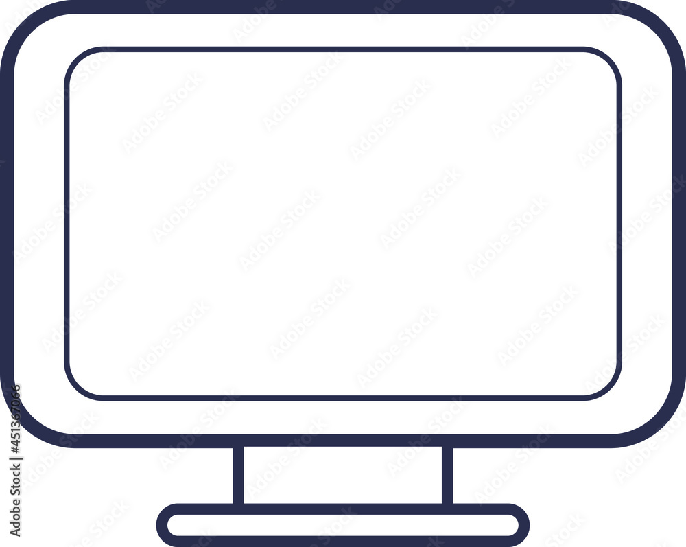 Vector image (icon) of a computer monitor. Vector image (icon) of a computer monitor.