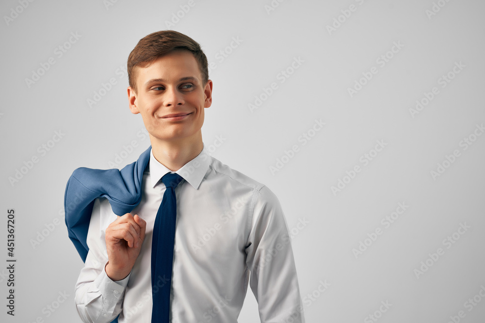 business man with a jacket in his hands self-confidence lifestyle manager business man with a jacket in his hands self-confidence lifestyle manager