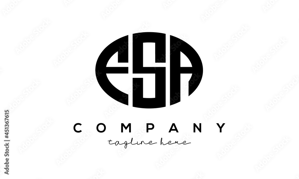 FSA three Letters creative circle logo design FSA three Letters creative circle logo design