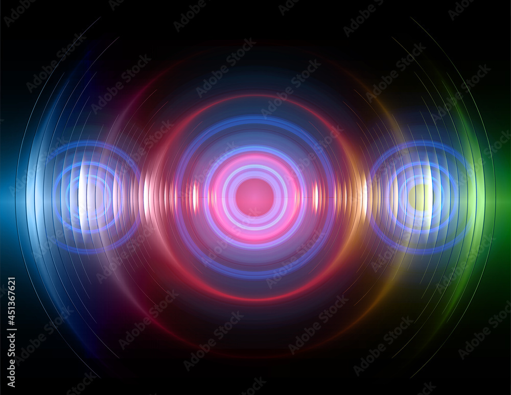 Sound waves oscillating dark light Sound waves oscillating dark light